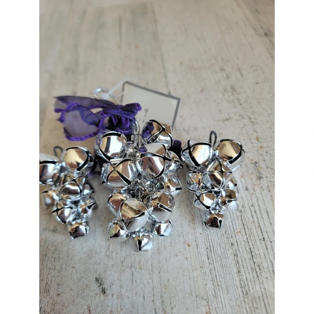 Pottery Barn RARE jingle Bell Garland Xmas metal home decor hanging